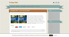 Desktop Screenshot of probingfaith.com